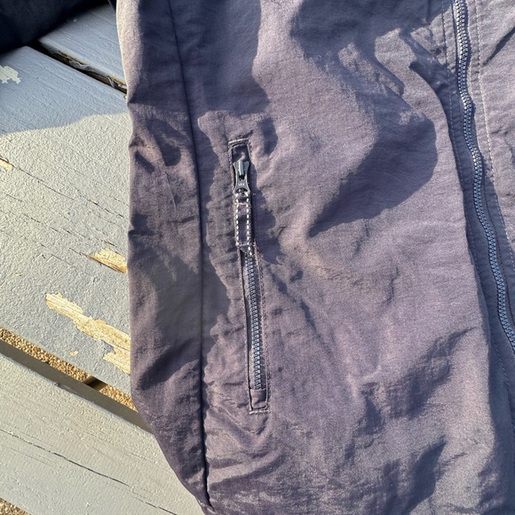 Lands' End Black Hooded Raincoat Water-Resistant - Picture 6 of 8